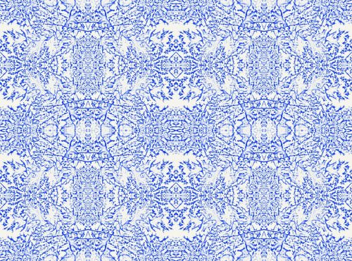Blue And White Stamp Pattern