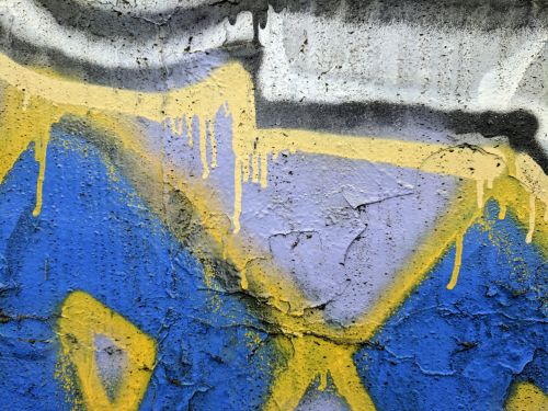 Blue And Yellow Graffiti