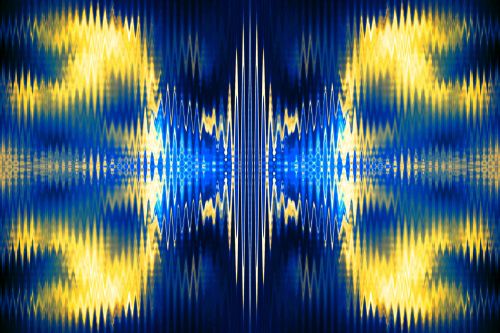 Blue And Yellow Light Show
