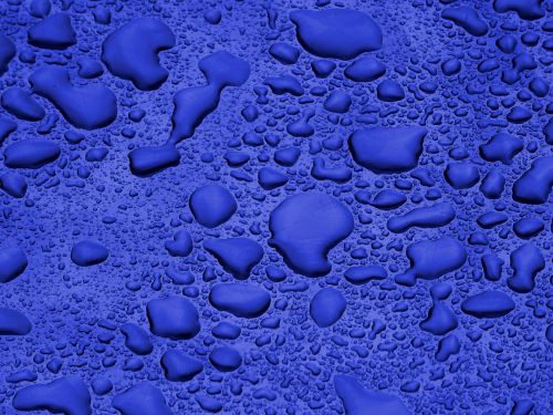 Blue Background Water Droplets