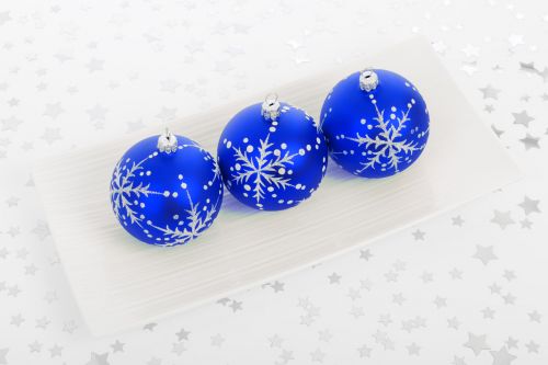 Blue Bauble Decorations