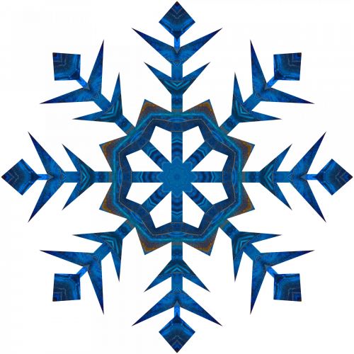 Blue Butterfly Snowflake