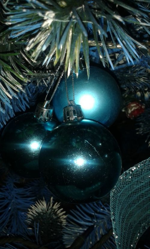 Blue Christmas Balls