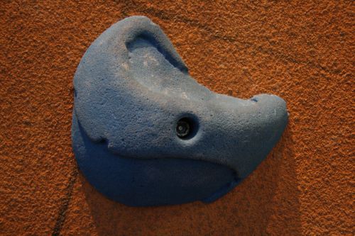 Blue Climbing Wall Rock