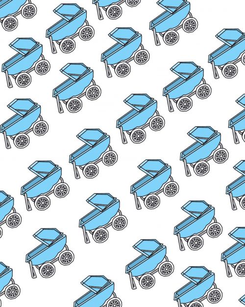 Blue Diagonal Strollers