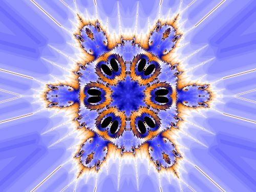 Blue Fractal Kaleidoscope