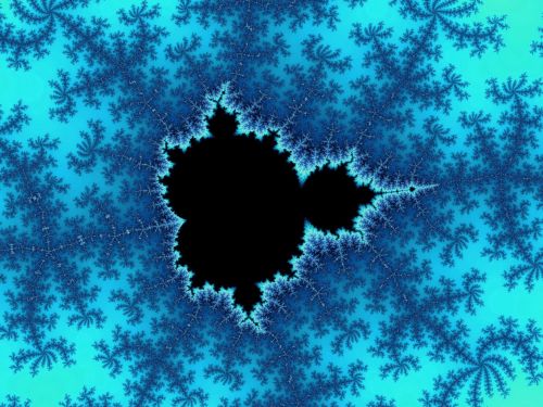 Blue Fractal Mandelbrot