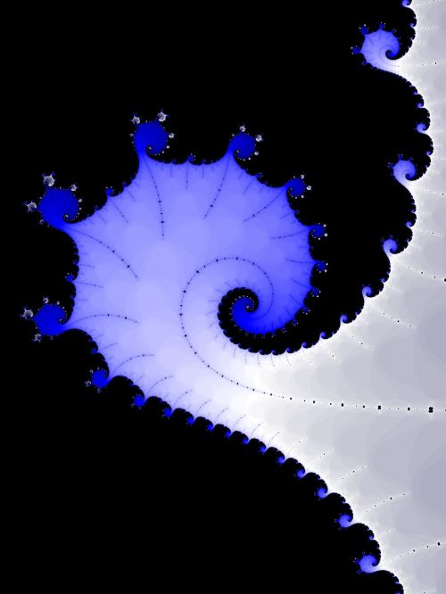 Blue Fractal Spiral