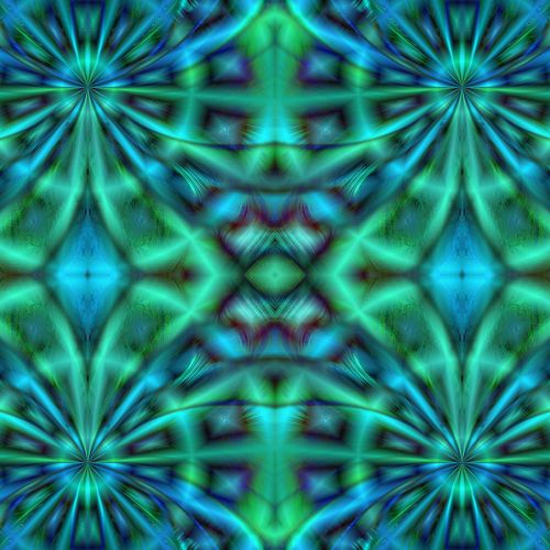 Blue Green Kaleidoscope