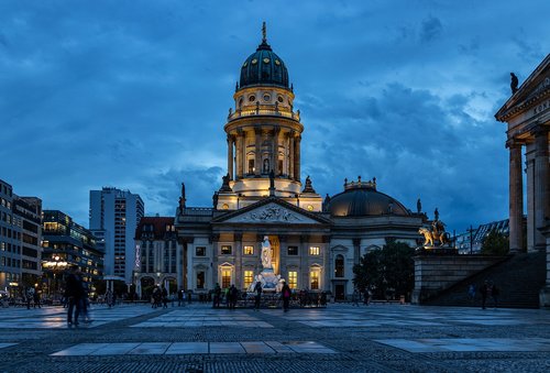blue hour  berlin  berlin cathedral