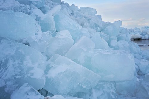 blue ice  ice  boulders