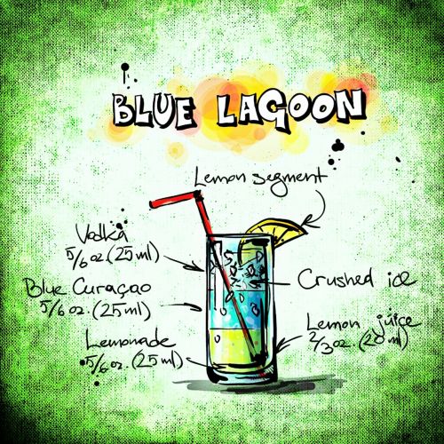 blue lagoon cocktail drink