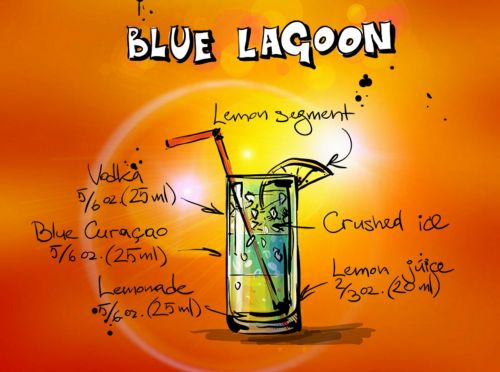 blue lagoon cocktail drink