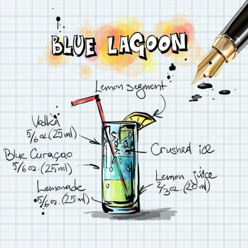 blue lagoon cocktail drink
