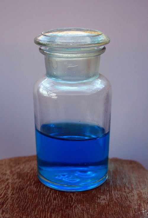 Blue Liquid In Glass