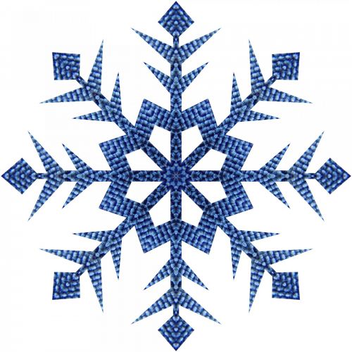 Blue Mesh Snowflake