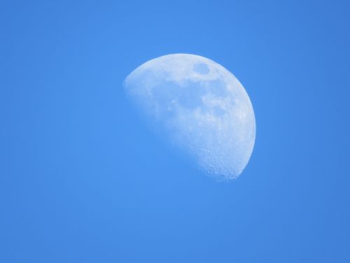 blue moon daytime moon moon