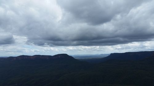 Blue Mountain Under Cloud