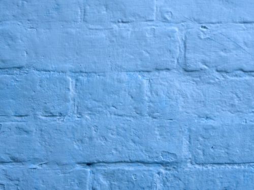 Blue Painted Brick Wall