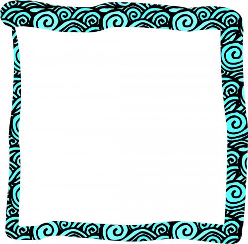 Blue Pattern Frame