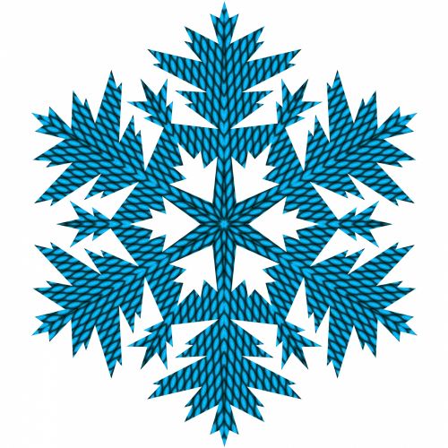 Blue Pattern Snowflake