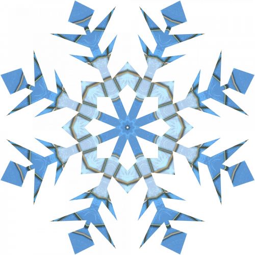 Blue Pattern Snowflake