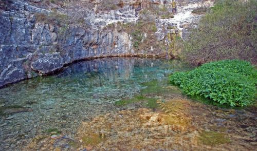 blue pit nature water