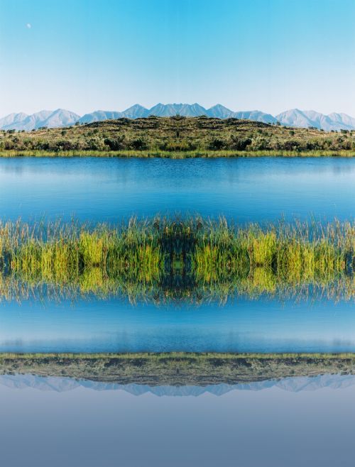 Blue Pool Reflection