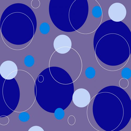 Blue Retro Circles