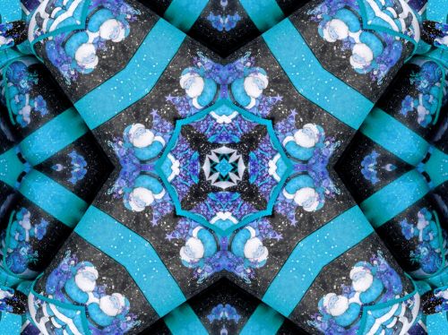 Blue Santa Kaleidoscope