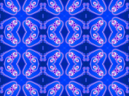 Blue Seamless Fractal Pattern