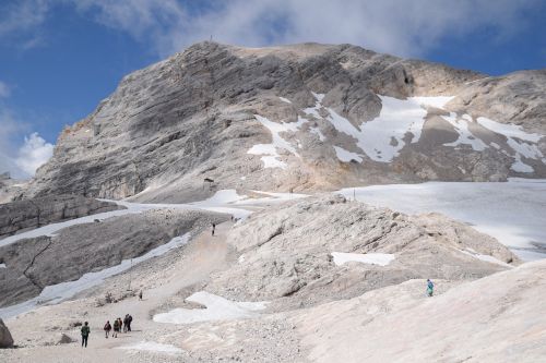 blue sky mountain landscape zugspitze