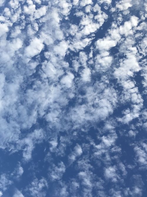 blue sky cotton clouds permeability