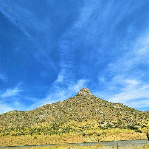 blue sky landscape mountain