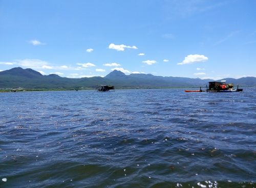 blue sky lake water