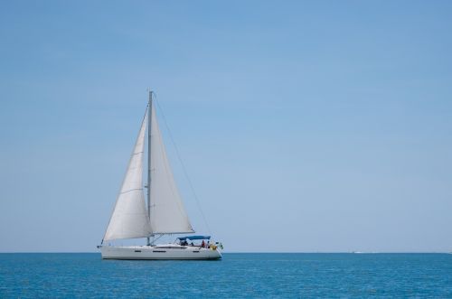 blue sky sea white and blue