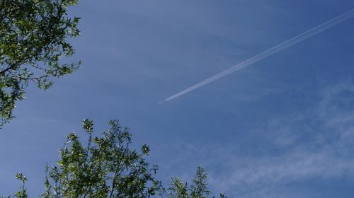 blue sky aircraft white cloud