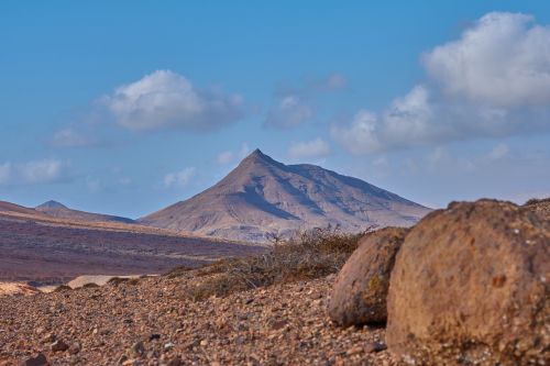 blue sky desert hill