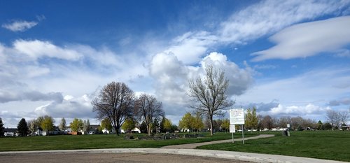 blue sky  white clouds  outdoors