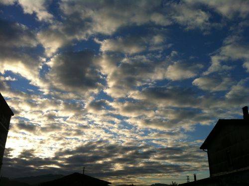 blue sky cloudy sky clouds