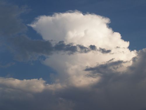 blue sky clouds air