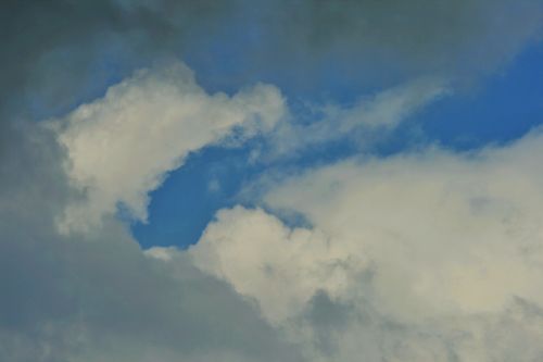 Blue Sky Through Cloud