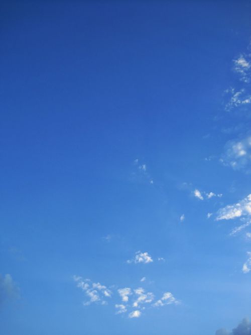 Blue Sky With Flecks Of Cloud