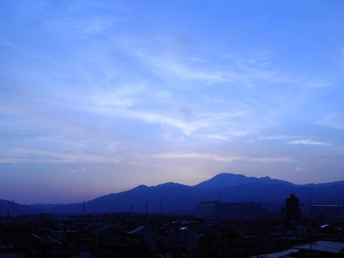 Blue Sky With Mountain