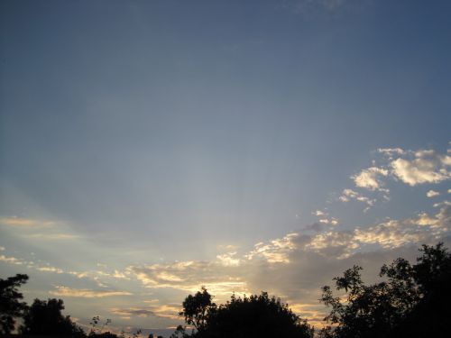 Blue Sky With Scanty Clouds