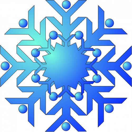 Blue Snowflake 4