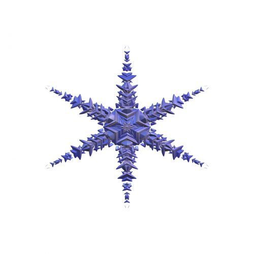Blue Snowflake 9