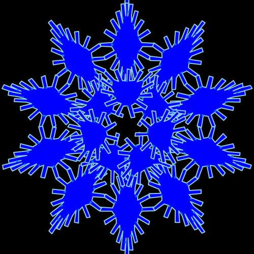 Blue Snowflake II