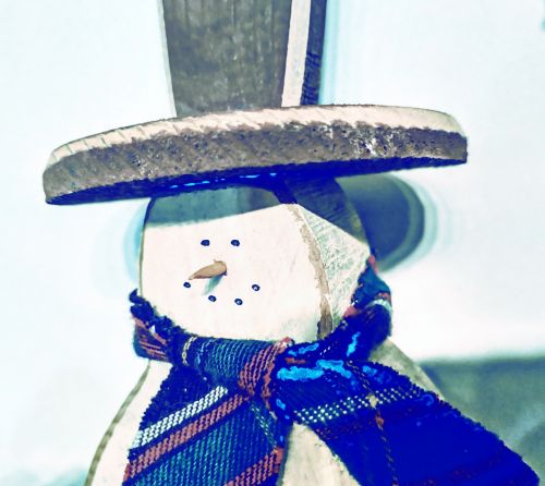 Blue Snowman Greeting