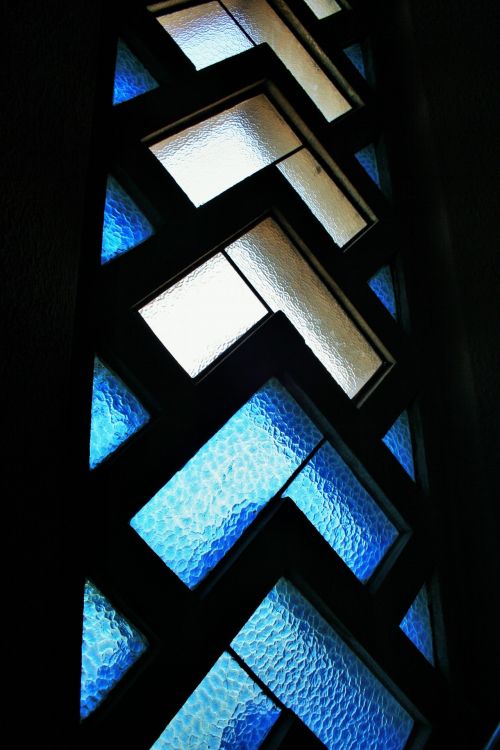 Blue Stained Glass Window